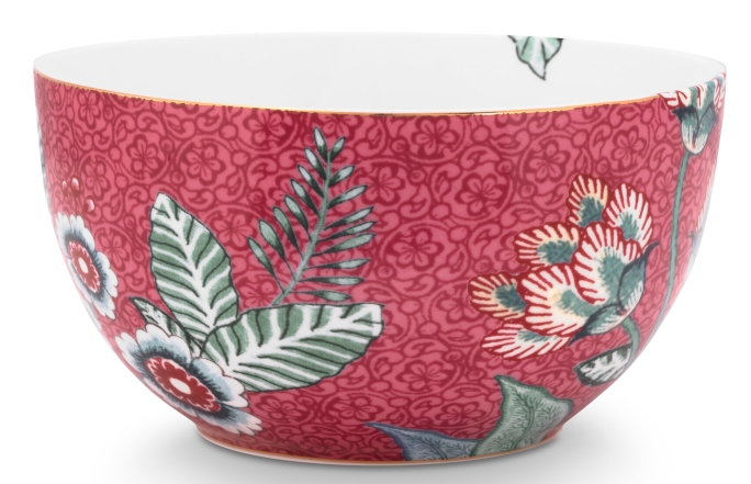 PIP STUDIO Flower Festival scallop Bowl dark pink 12 cm