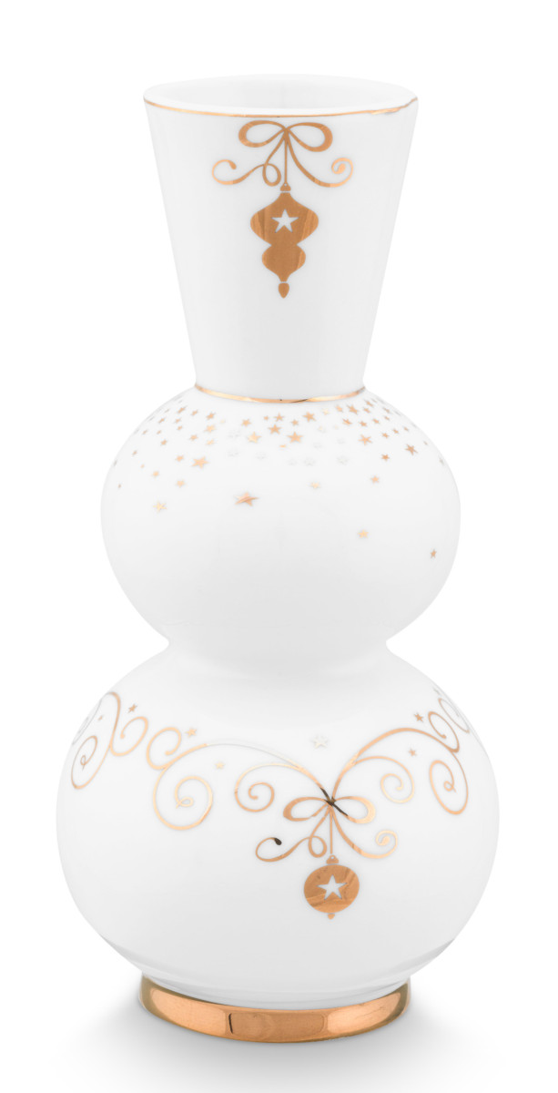 PIP STUDIO Royal Winter White Vase rund 15cm Freisteller