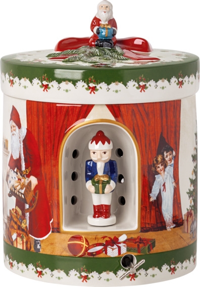 Villeroy & Boch Christmas Toys Spieluhr Paket rund Santa b.Gesch.