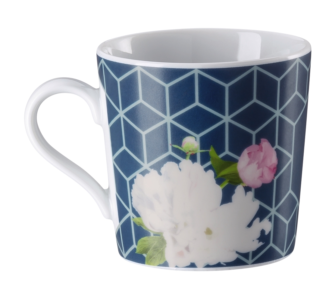 Arzberg Tric Vivid Bloom Blue floral Espr/Mokka-Obertasse