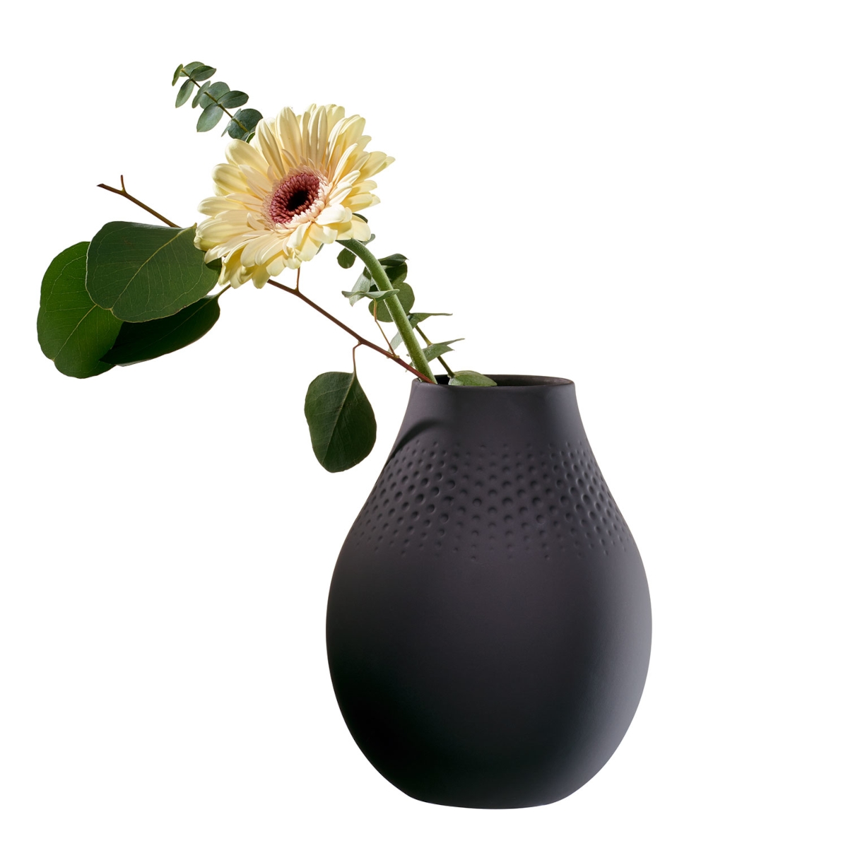 Villeroy & Boch Manufacture Collier noir Vase No.2 Perle hoch