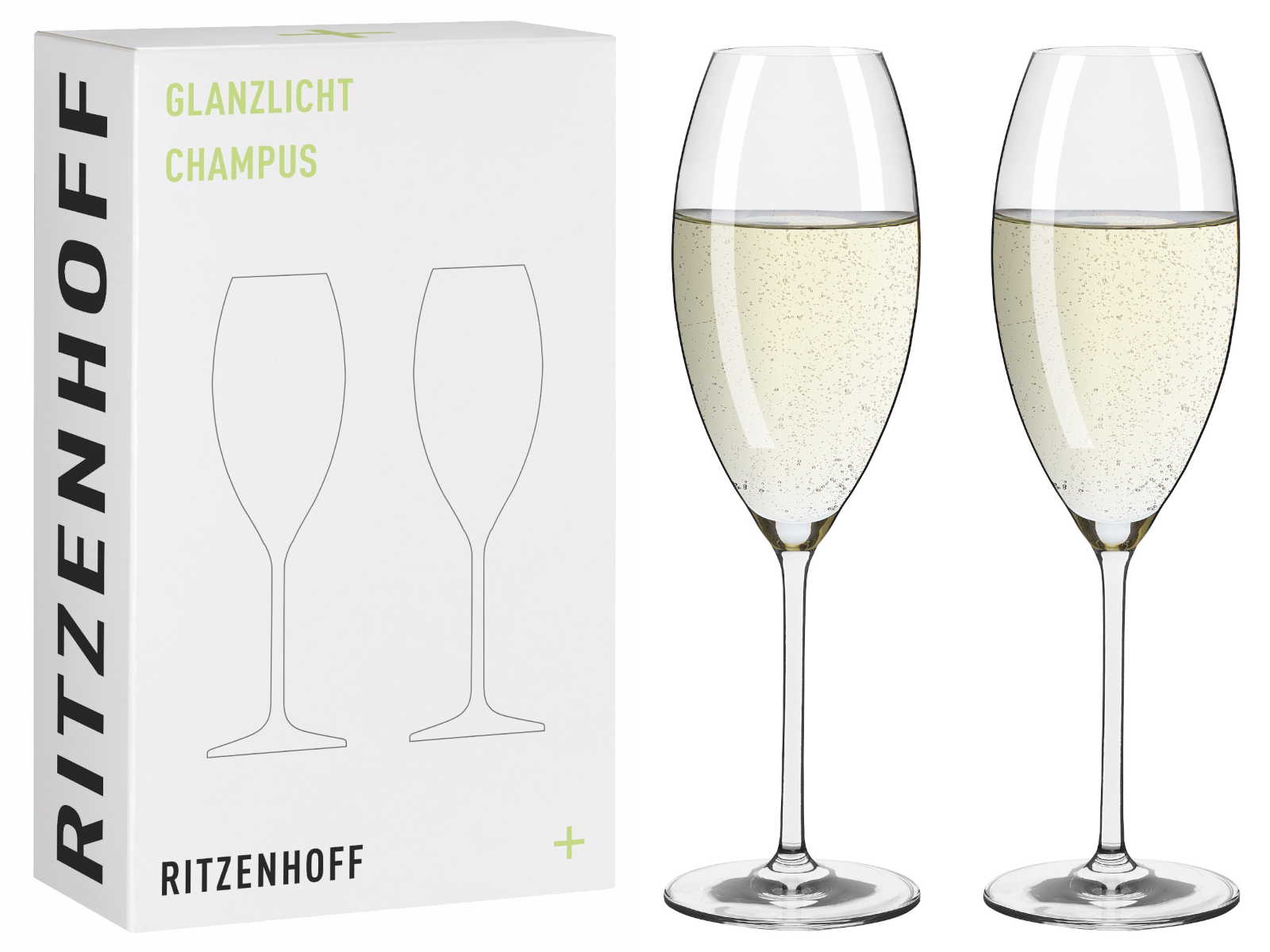 RITZENHOFF Glanzlicht Champagnerglas 2er Set H24 #1 Freisteller 1