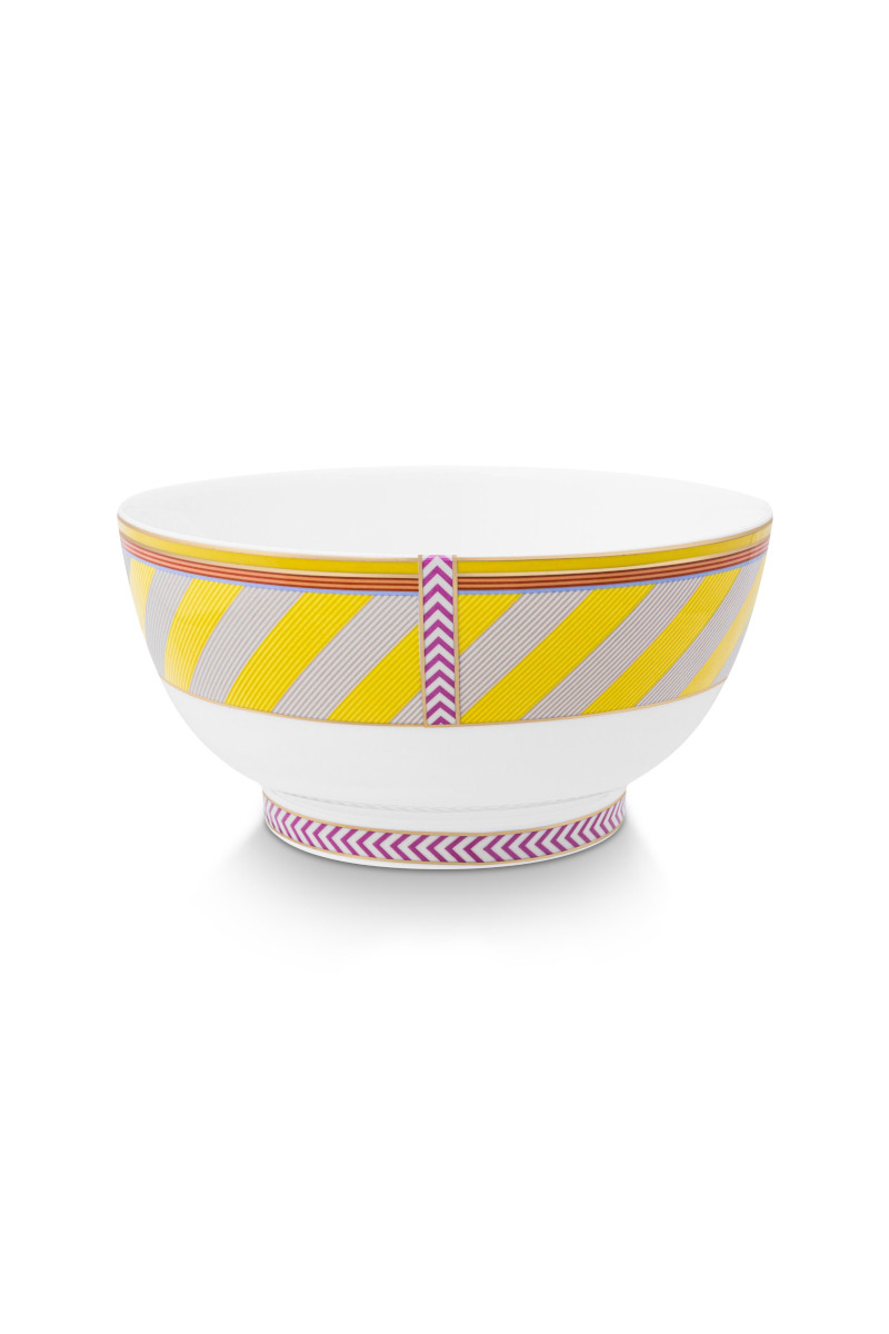 PIP STUDIO Chique Bowl Stripes gelb 18cm