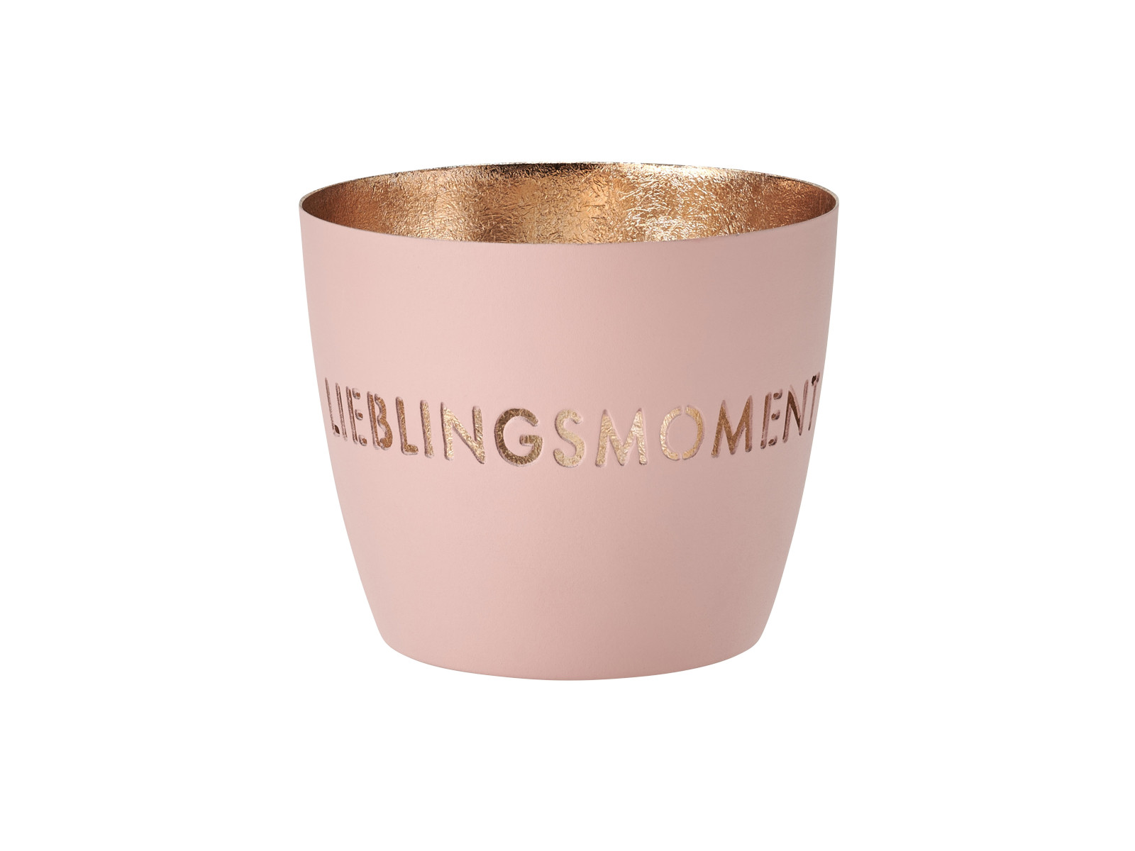 Giftcompany Madras Windlicht M Lieblingsmoment blush/gold 8,5cm