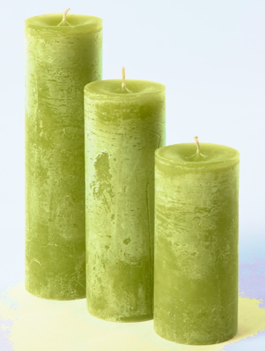 Dekocandle Zylinder-Kerze Fresh Lime Ø 7 x 10 cm (1 Stück)