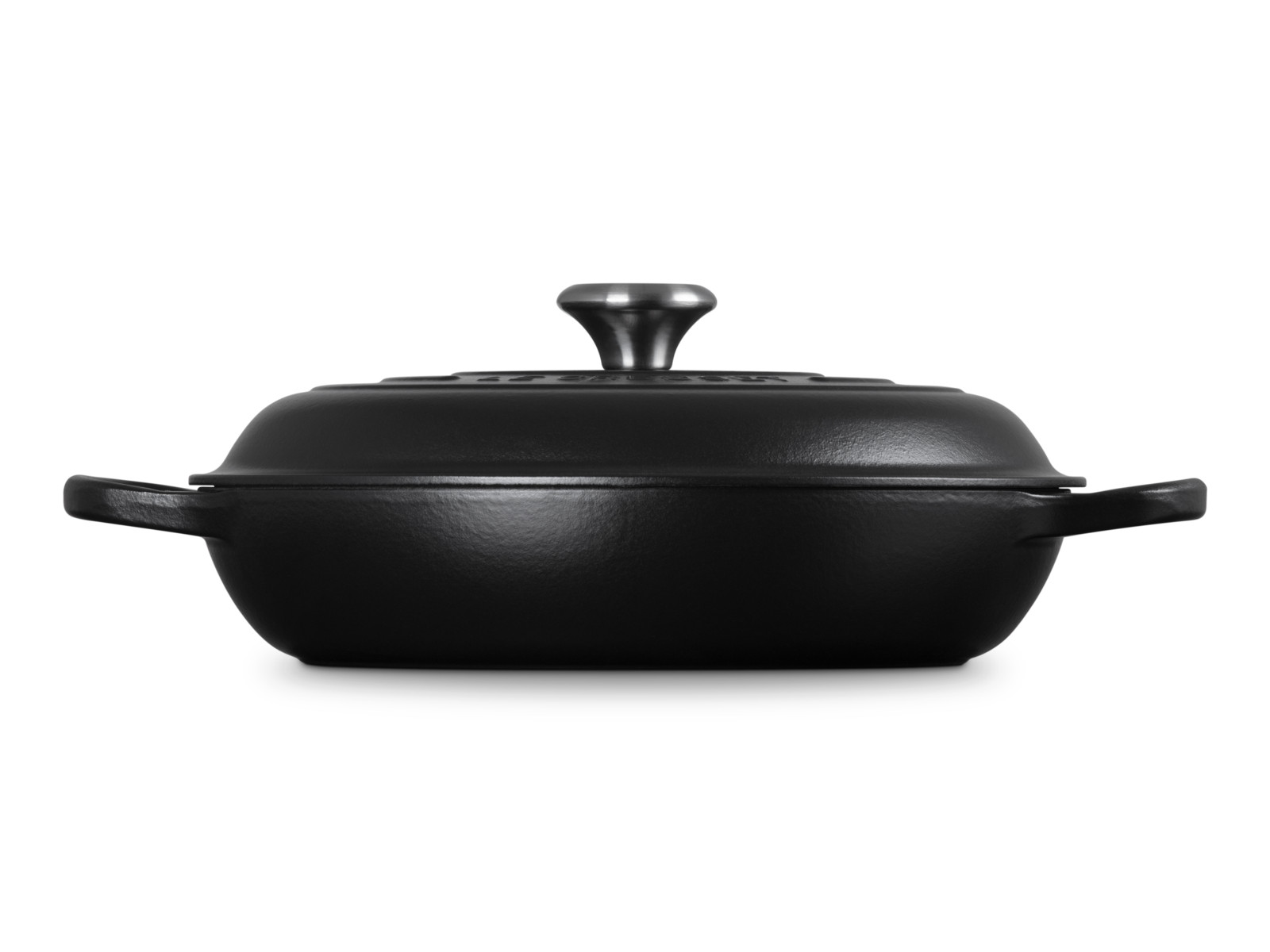 Le Creuset Gourmet-Profitopf Signature rund schwarz matt 30cm Freisteller 3