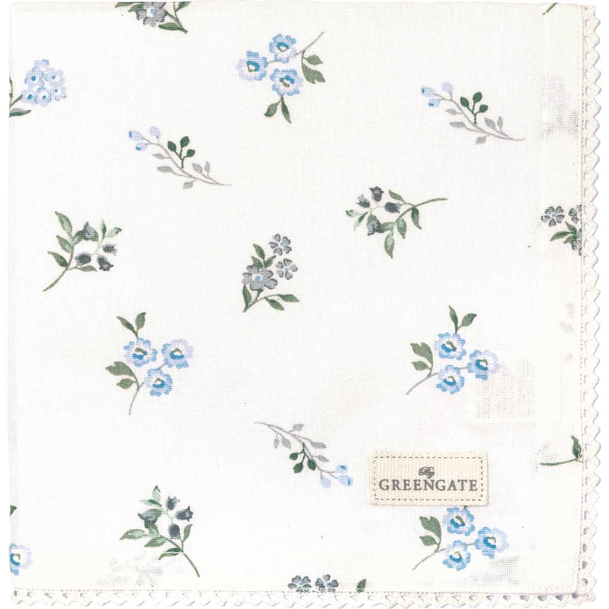 Greengate Christina Stoffserviette mit Spitze white 40x40cm