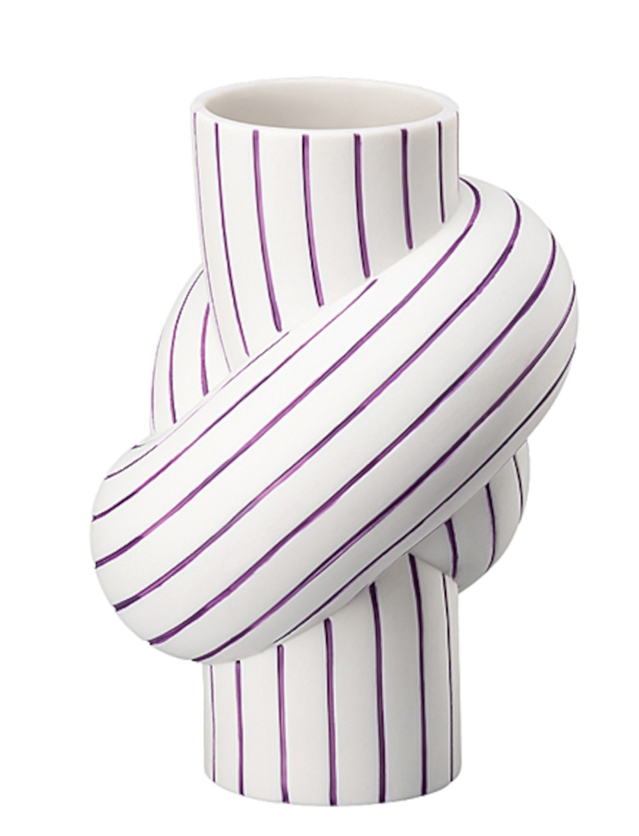 Rosenthal Node Stripes Plum Vase 11,7 cm