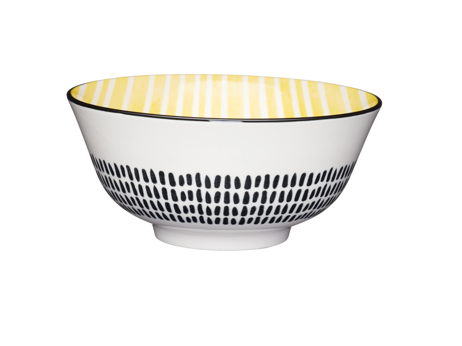 KitchenCraft Bowl Yellow Stripe 15,7 cm