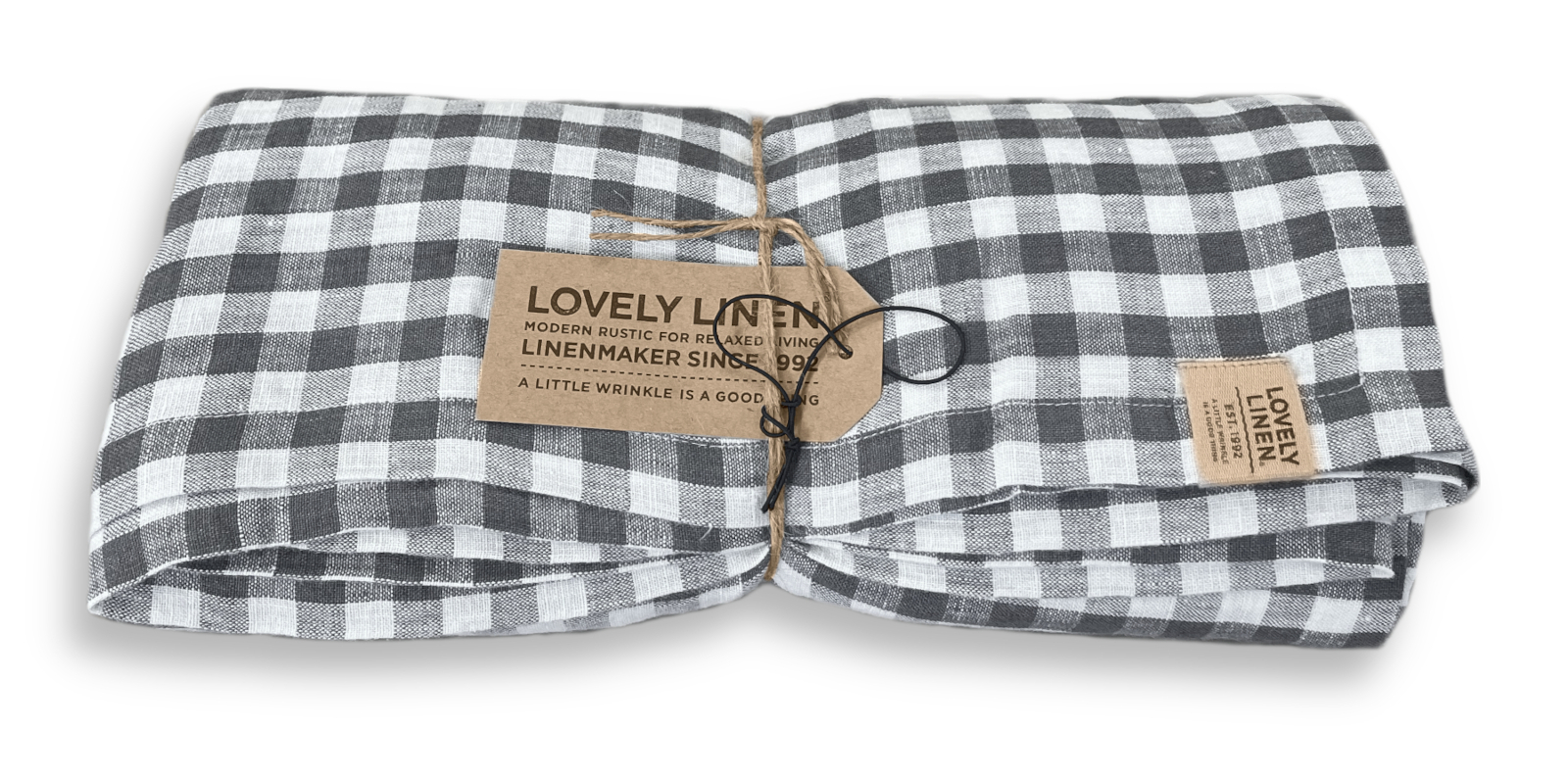 Lovely Linen Misty Tischdecke Leinen square dark grey 145x300cm (1 Stück)