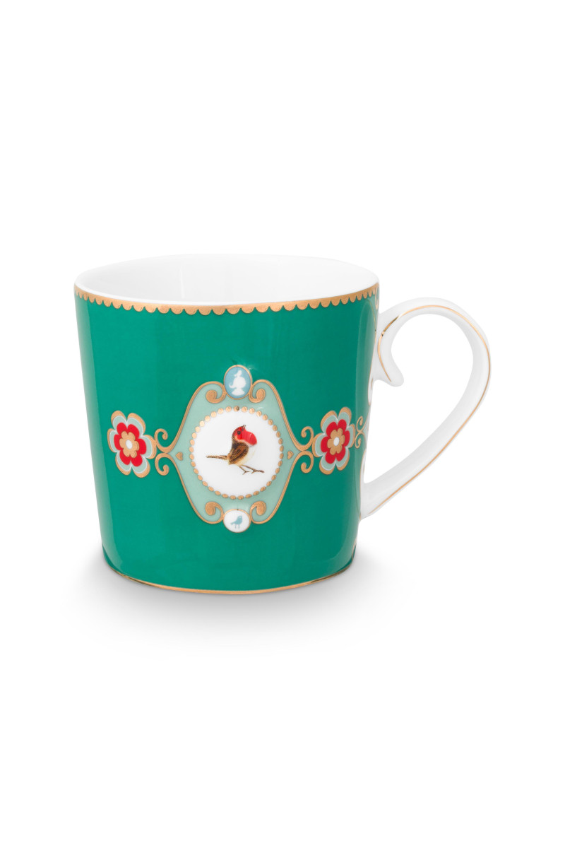 PIP STUDIO Love Birds Medallion Tasse grün 150ml