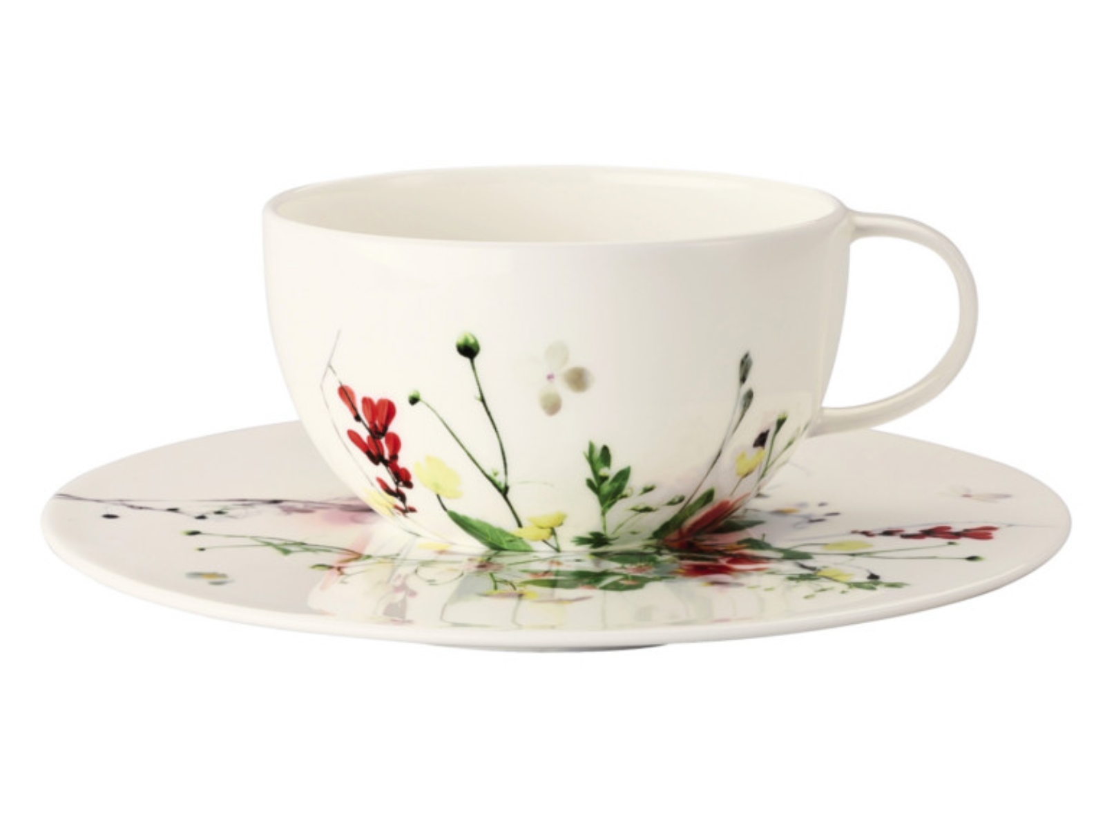 Rosenthal Brillance Fleurs Sauvages Tee-/Cappucinotasse 2tlg