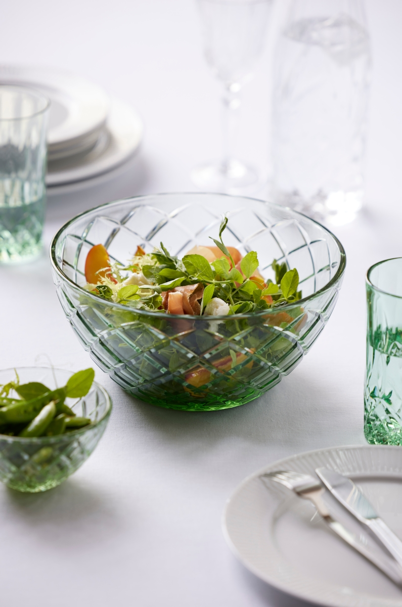 Lyngby Sorrento Salatschüssel Glas grün 24cm