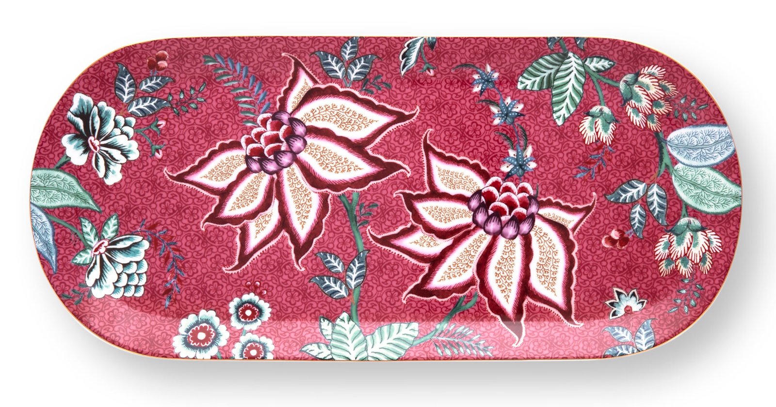 PIP STUDIO Flower Festival Kuchenplatte dark pink 33,3 cm