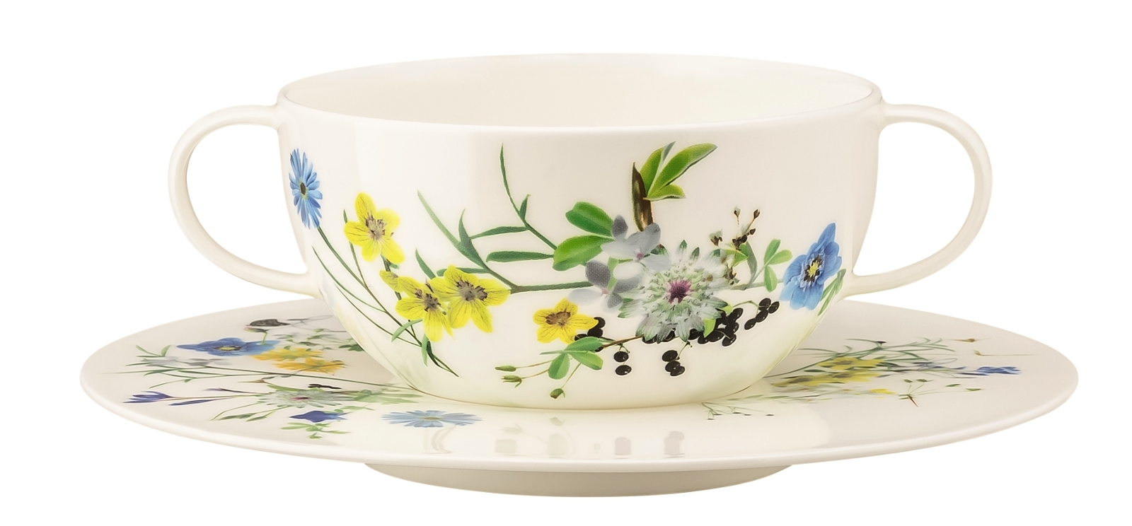 Rosenthal Brillance Fleurs des Alpes Suppentasse 2tlg