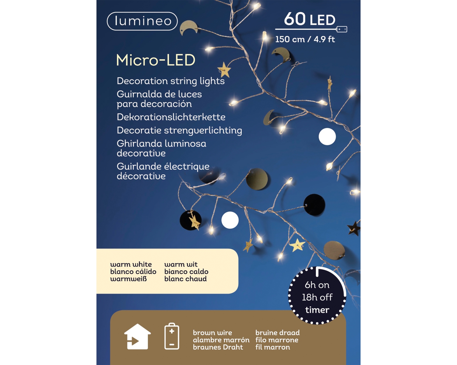 Lumineo Micro LED Clusterbeleuchtung 150 cm Lifestyle 1