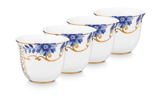 PIP STUDIO Royal White Chaffe Cup Set4