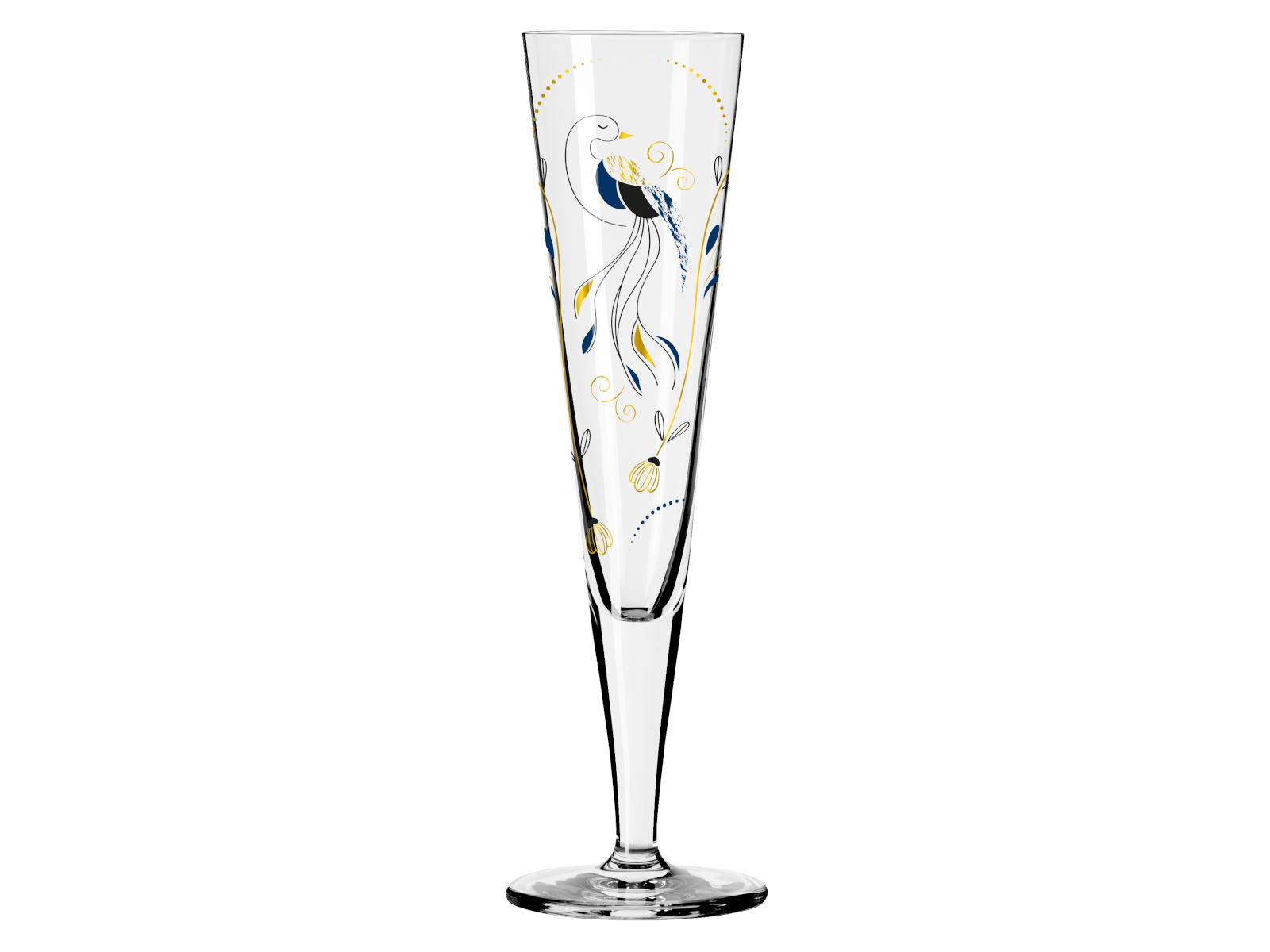 RITZENHOFF Goldnacht Champagnerglas (C. Kordes) H24 #43 Freisteller 1