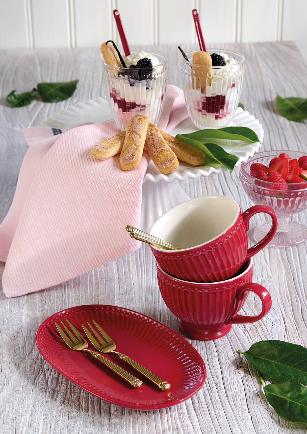 Greengate Alice Tasse mit Untertasse red 8,5 cm