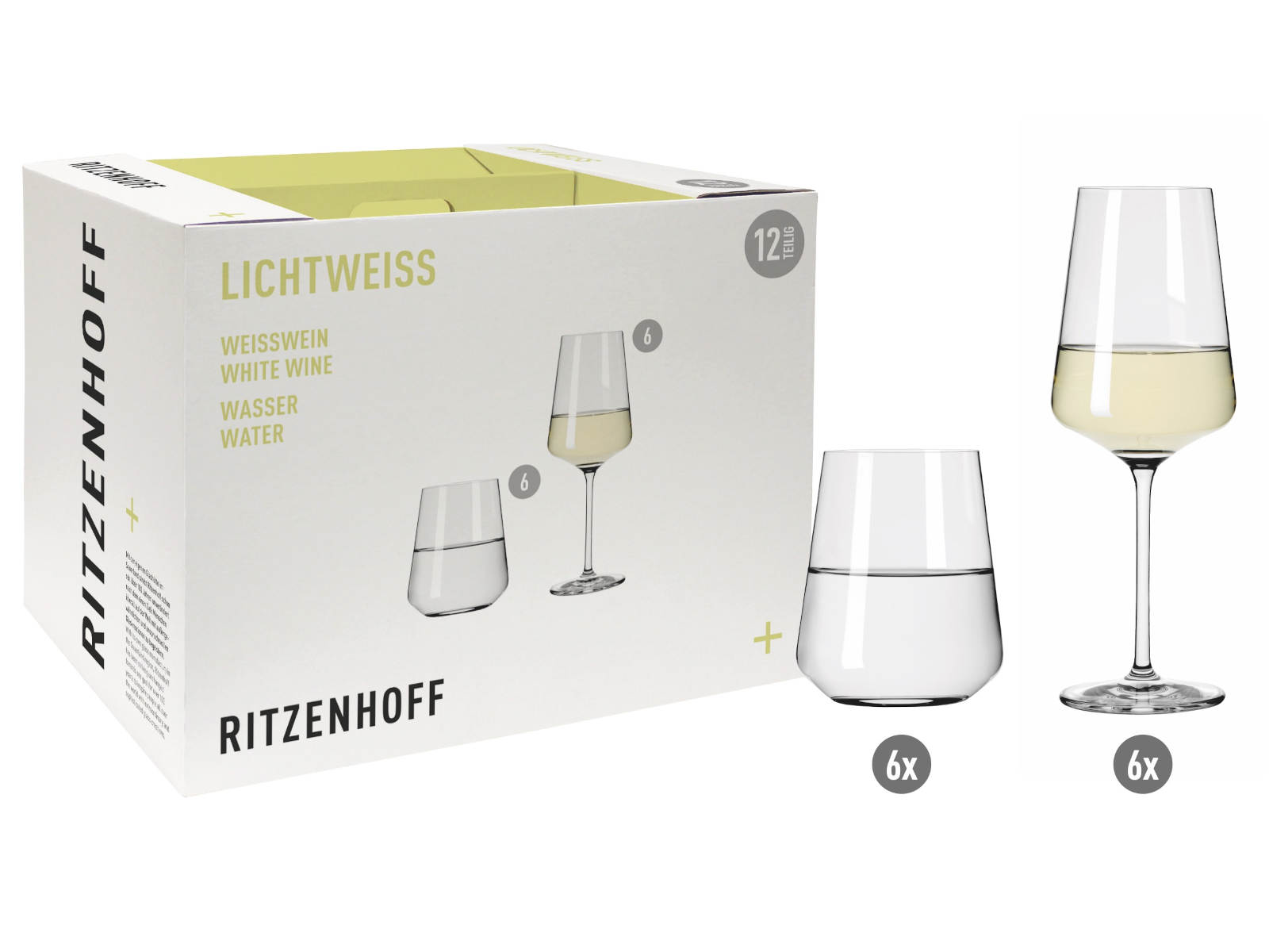 RITZENHOFF Lichtweiß Julie Weisswein/ Wassergals Set (N. Niggemeier) F22 #1 Freisteller 1