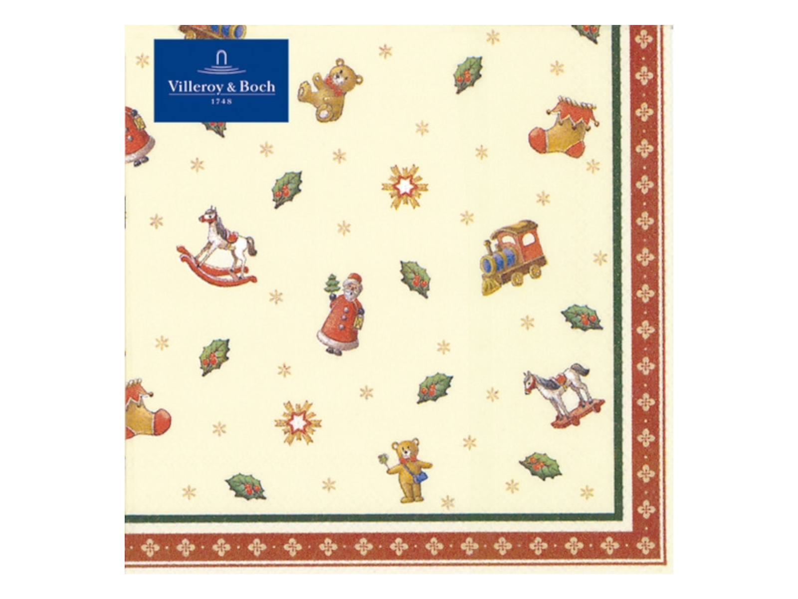 Villeroy &amp; Boch Winter Specials Serviette L Toys Streumotiv 33x33 Freisteller