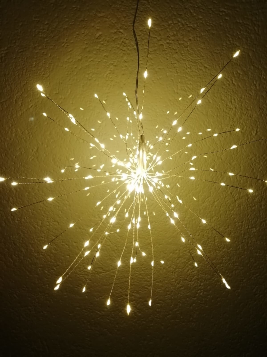 Agentur Wirtz LED Leucht-Sputnik 35 cm silber 160 LED