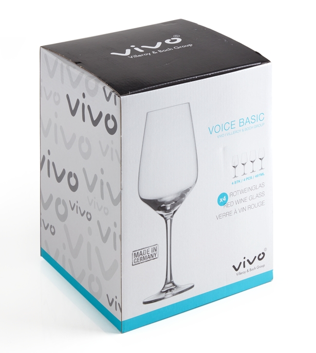 vivo V & B Group Voice Basic Glas Rotweinglas Set 4tlg.