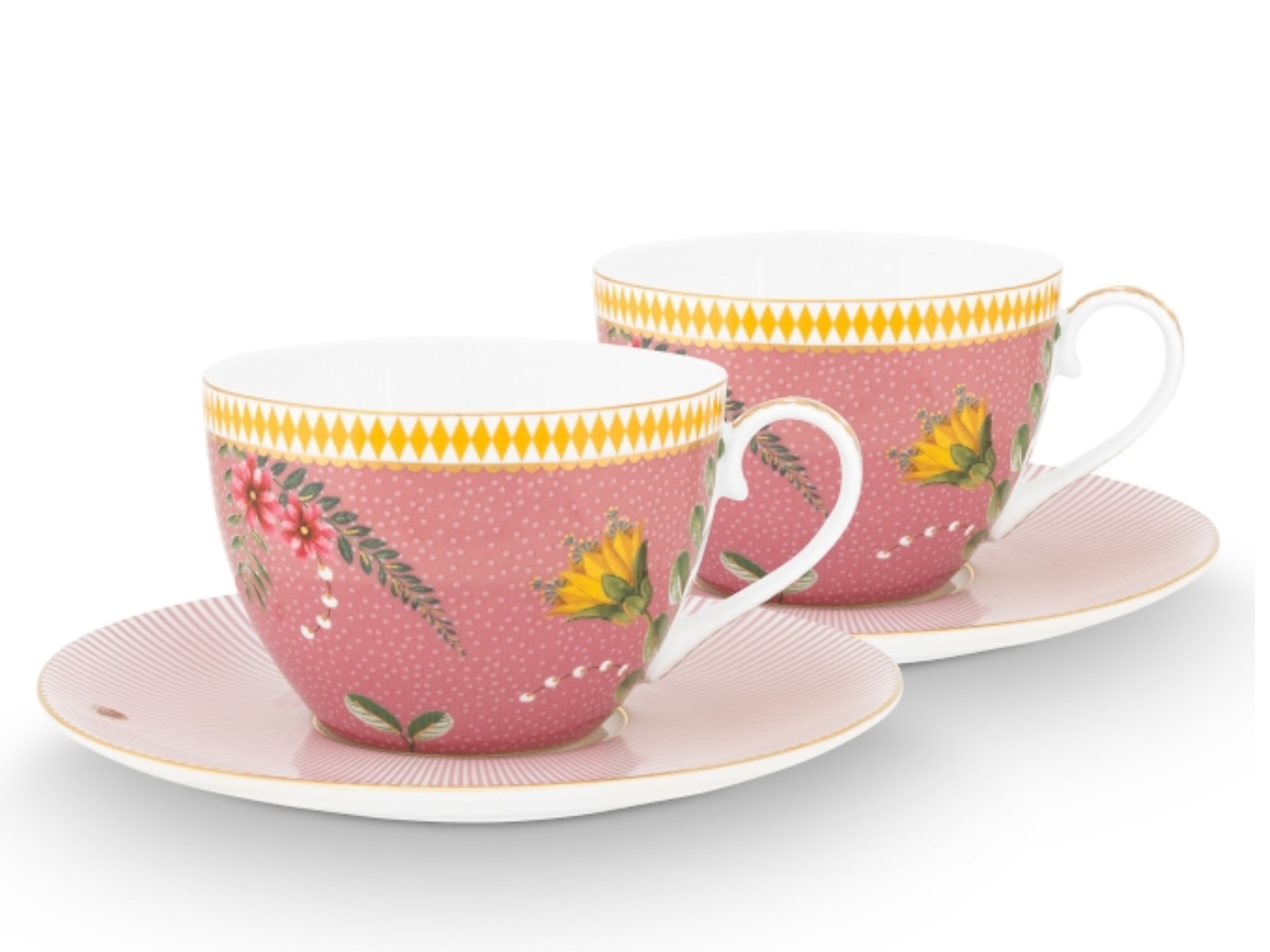 PIP STUDIO La Majorelle Tasse mit Untertasse pink 0,28 l Set2