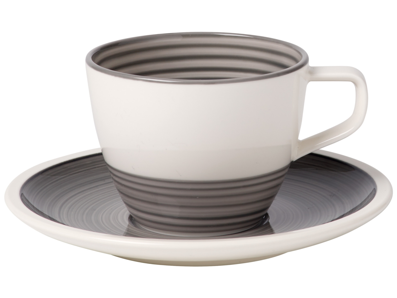 Villeroy & Boch Manufacture gris Kaffeetasse mit Untertasse 2tlg.