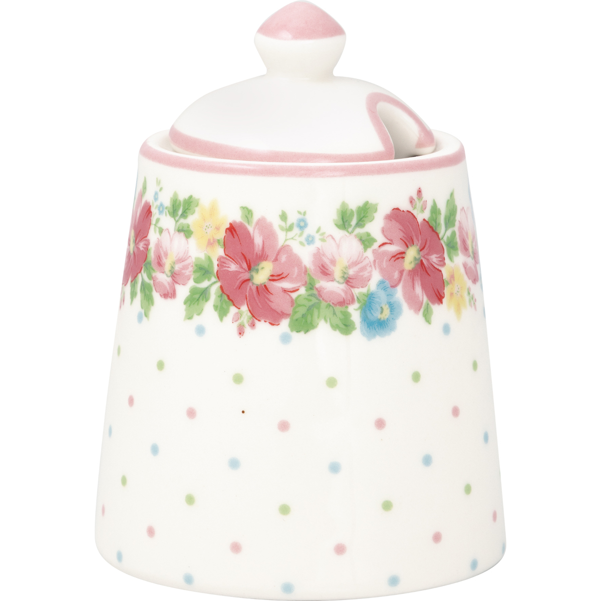 Greengate Josefina Zuckerdose white 10cm