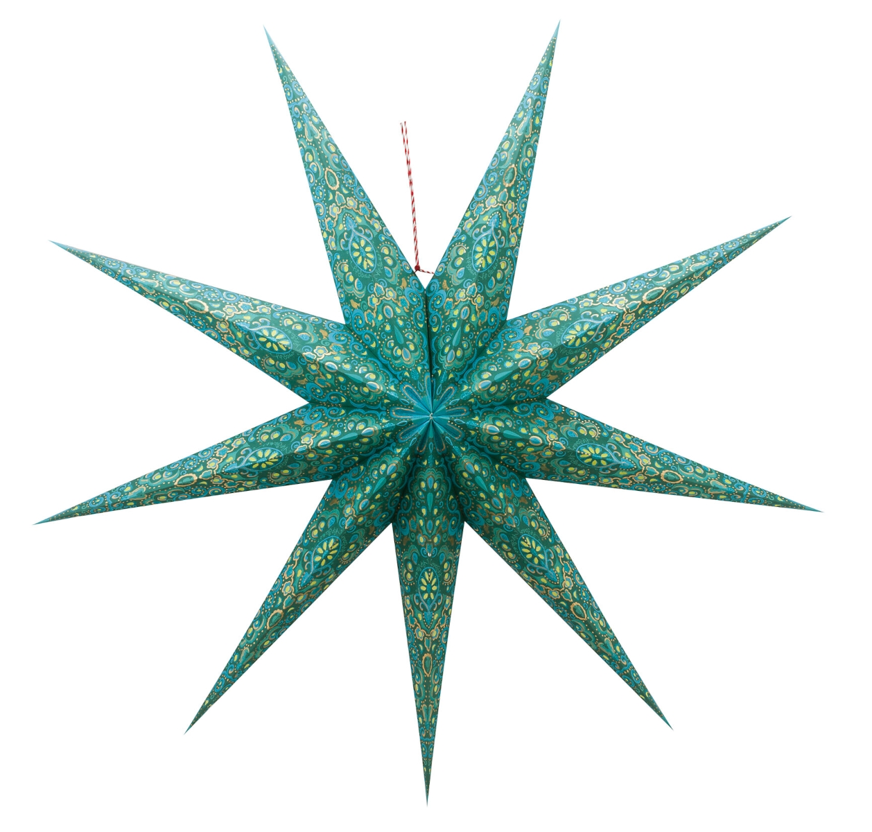 PIP STUDIO Christmas Star Paper overall print green 110 cm