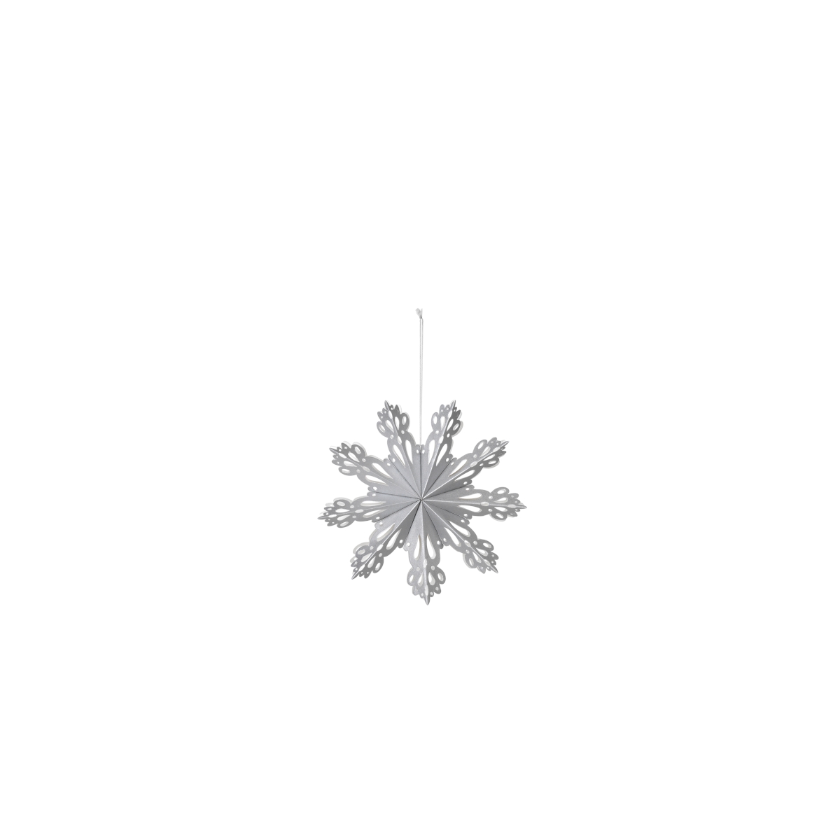 Broste Copenhagen SNOWFLAKE Papier silver S 15 cm