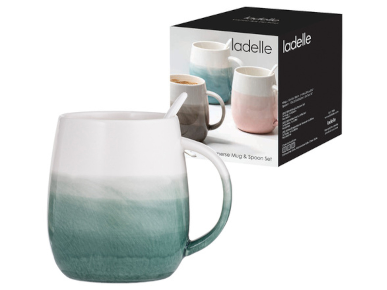 ladelle Immerse schattiert smaragd Becher- &amp; Löffel-Set 12cm