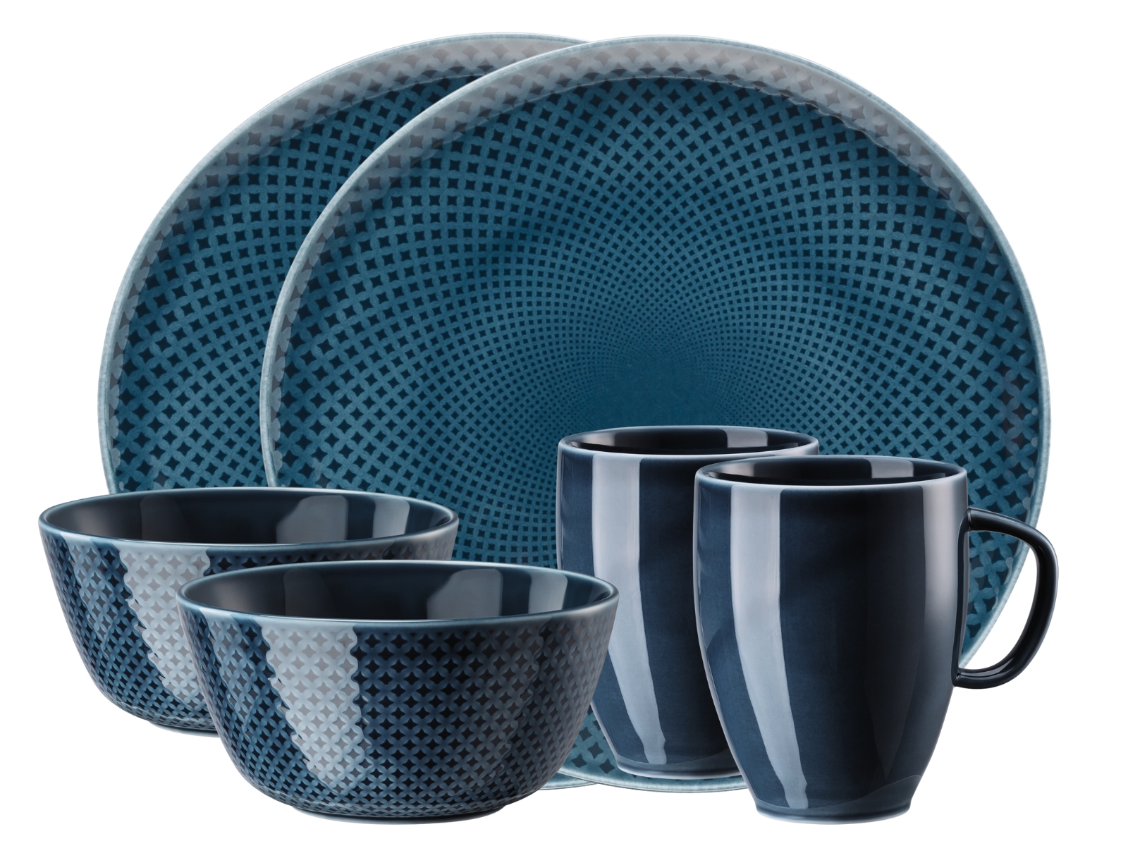 Rosenthal Junto Ocean Blue Frühstücksset 6tlg