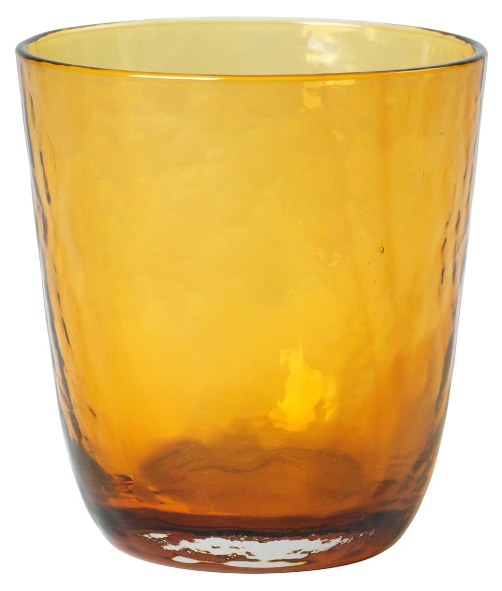 Broste Copenhagen HAMMERED Trinkglas amber 0,335 l (1 Stück)