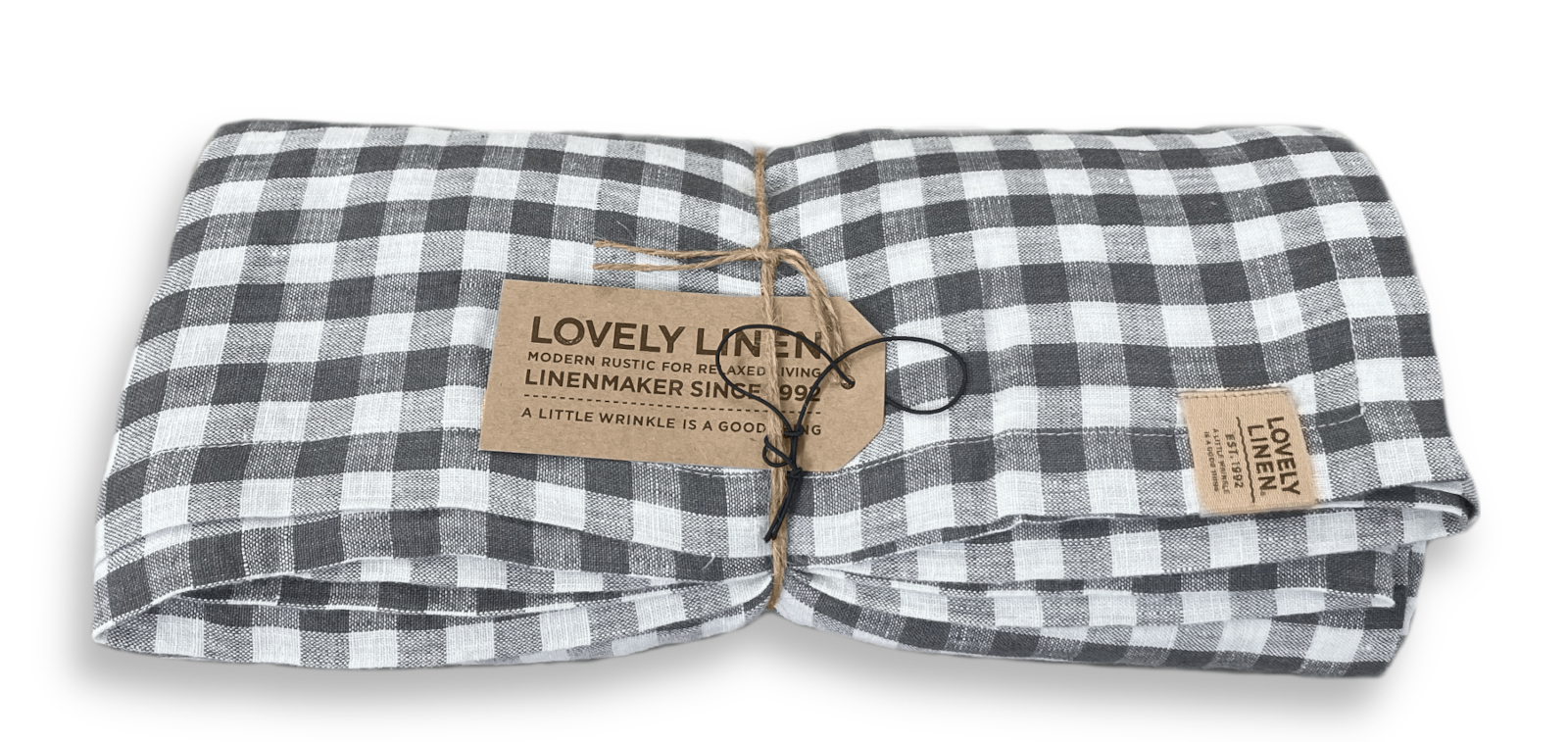 Lovely Linen Misty Tischdecke Leinen square dark grey 145x250cm (1 Stück)