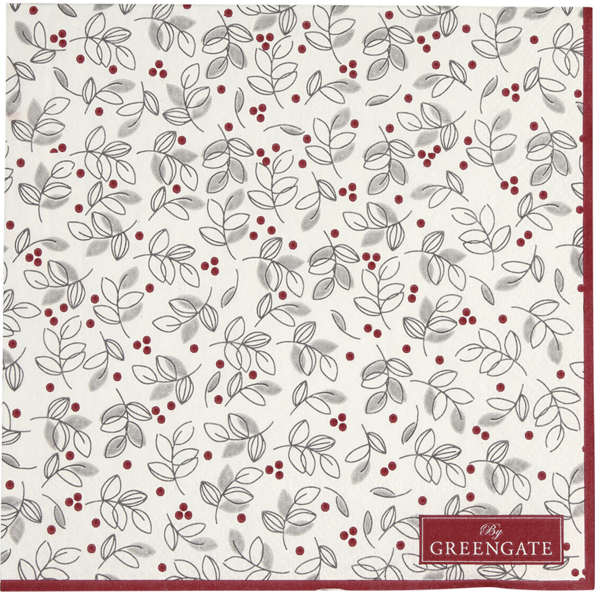 Greengate Adley Papierserviette klein weiss 25x25cm Freisteller