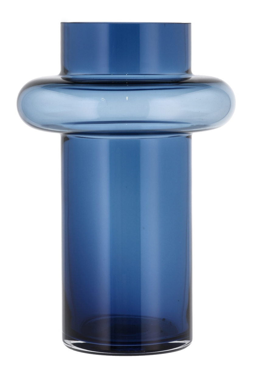 Lyngby Tube Vase Glas dark blue 25 cm Freisteller