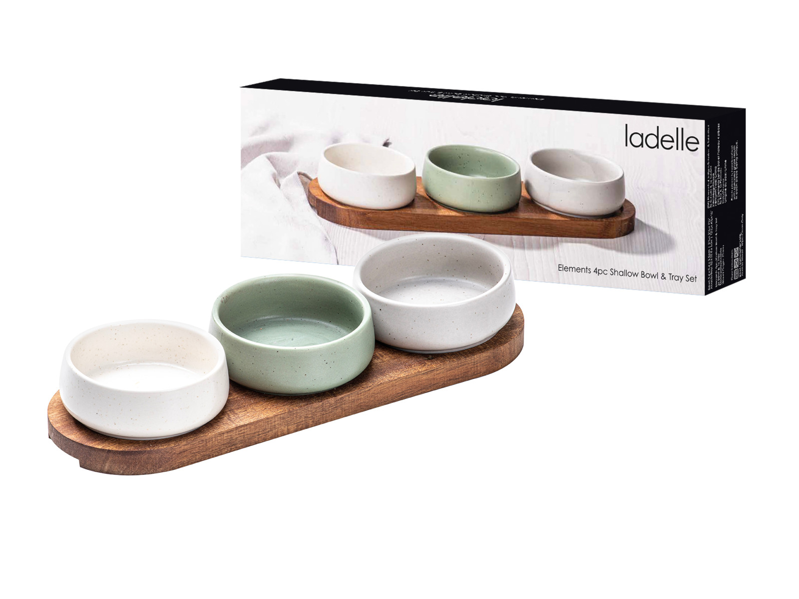 Ladelle ELEMENTS Schalen-&amp; Tablettset assortiert 4tlg Freisteller2