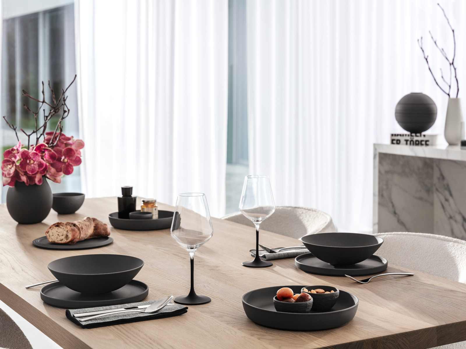 Villeroy & Boch Manufacture Rock Weißweinkelch-Set 4tlg.