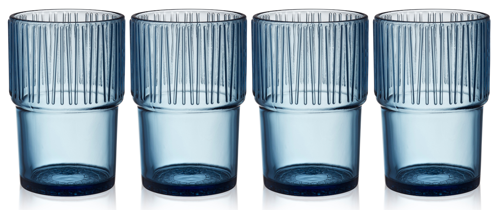 Bitz Kusintha Caféglas blau 380ml  4er Set Freisteller