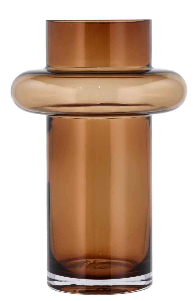 Lyngby Tube Vase Glas amber 25 cm