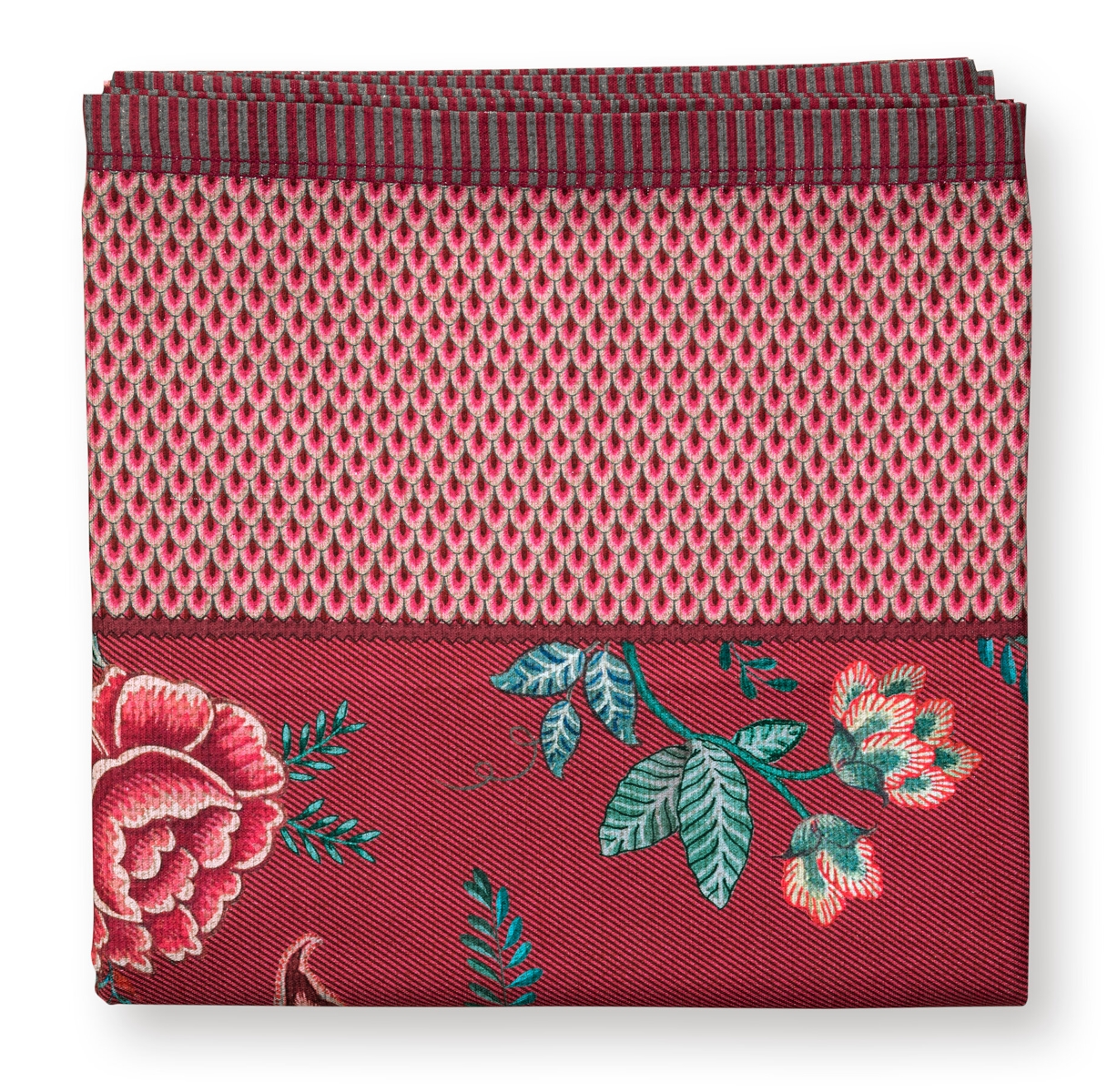 PIP STUDIO Flower Festival Tischdecke dark pink 150 x 250 cm