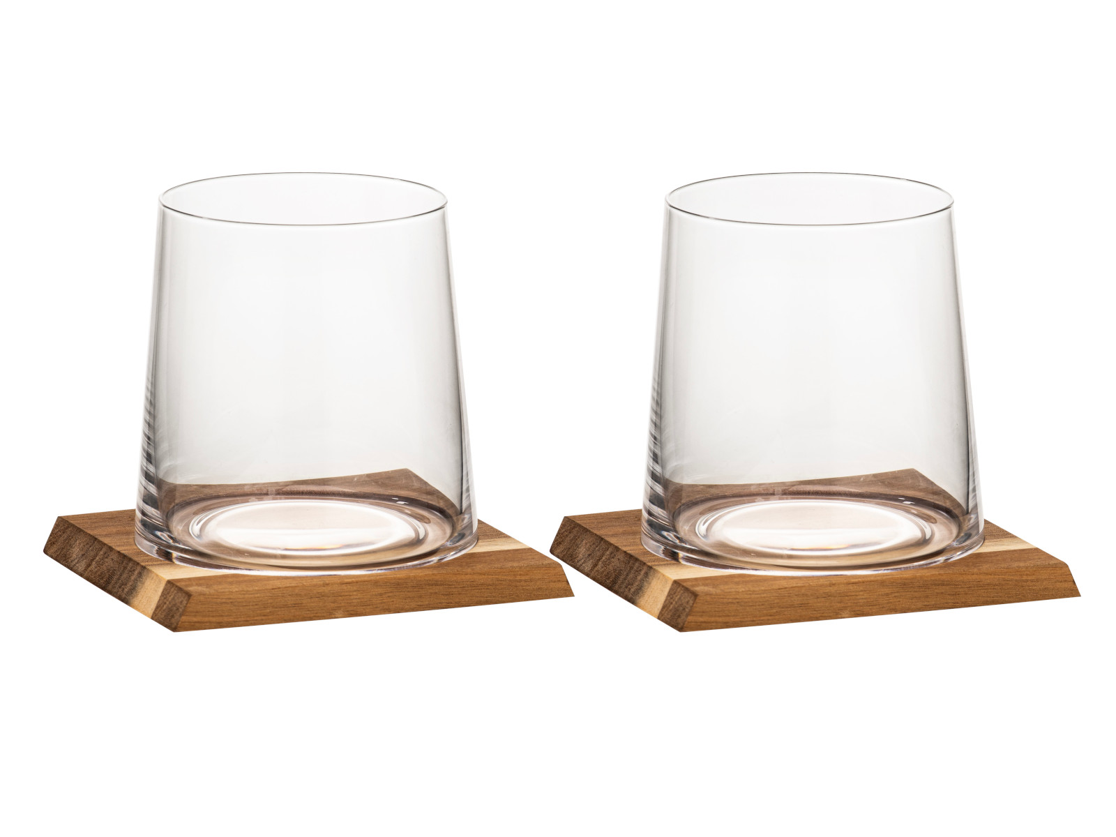 Ladelle HARVEY Whiskeyglas &amp; Untersetzer-Set 2-er Pack Freisteller1