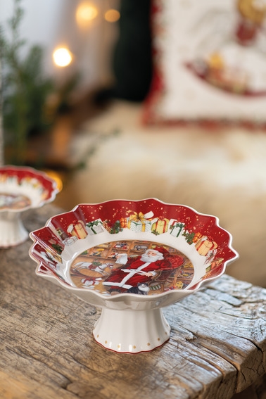 Villeroy & Boch Toy's Fantasy Schale auf Fuss Santa liest Wunschz.