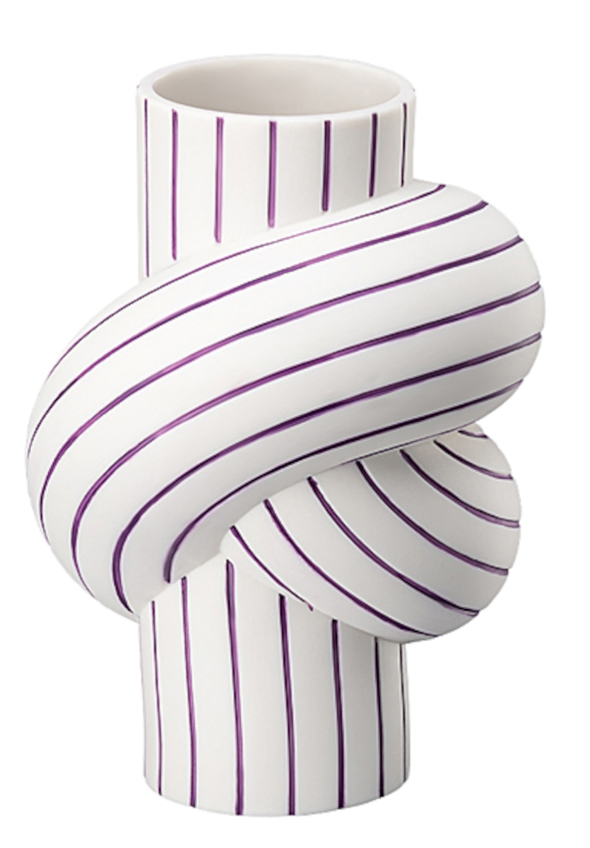 Rosenthal Node Stripes Plum Vase 11,7 cm