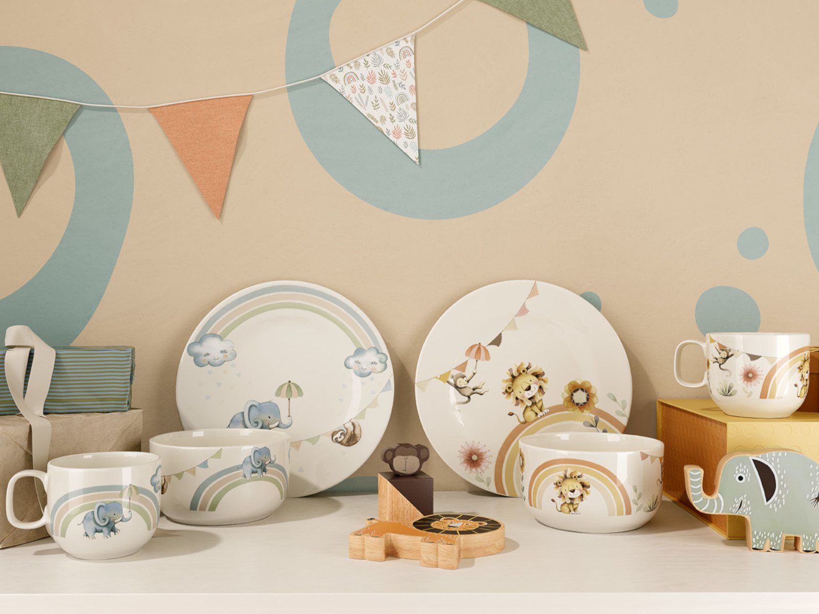 Villeroy &amp; Boch Walk like an Elephant Kindergeschirrset 7tlg Lifestyle 