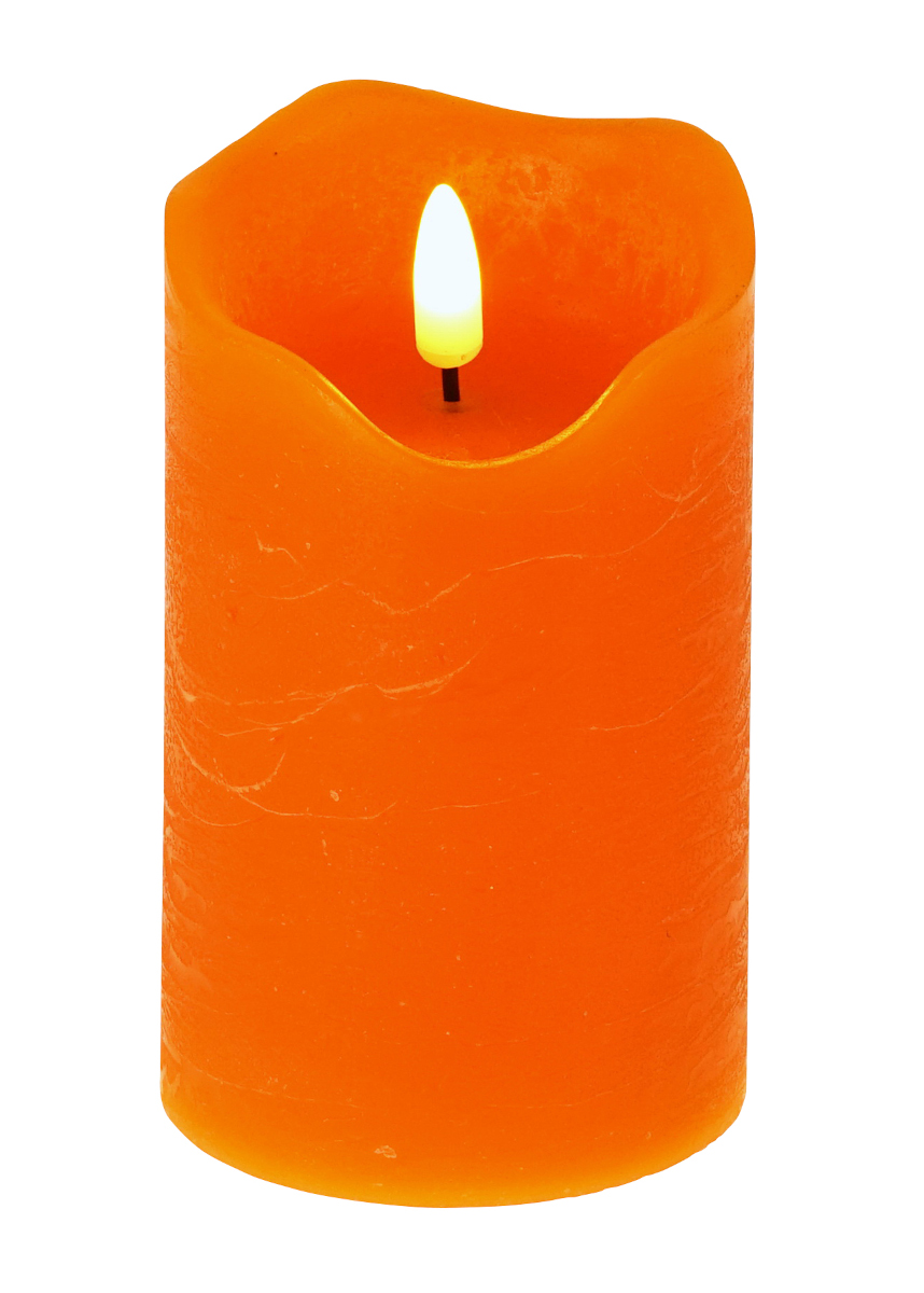 Werner Voß LED Kerze 3D Flame orange 7,5x12,5cm (1 Stück)