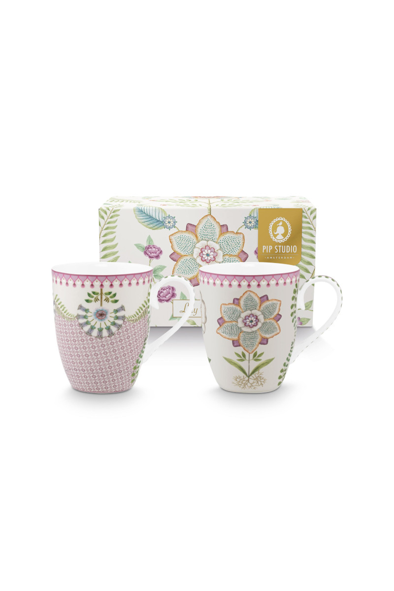 PIP STUDIO Lily&Lotus Henkelbecher 350ml Set 2tlg