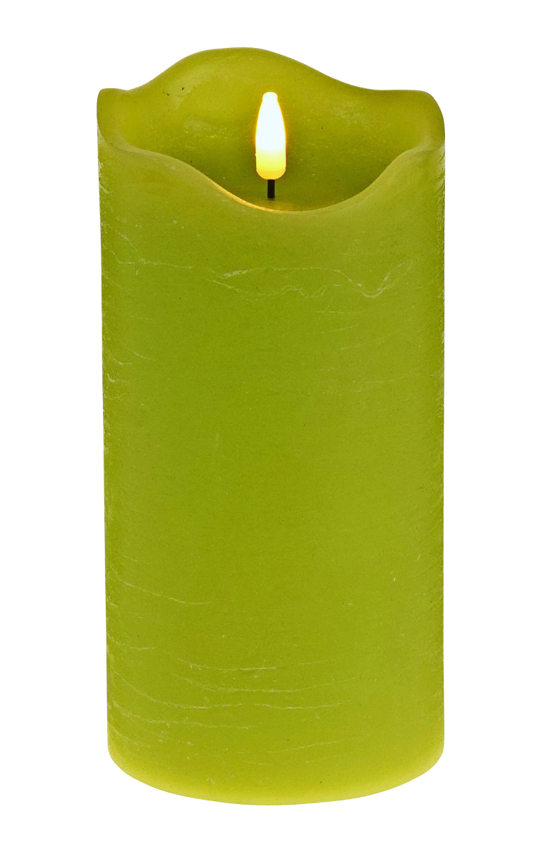 Werner Voß LED Kerze 3D Flame grün 10x20cm (1 Stück)